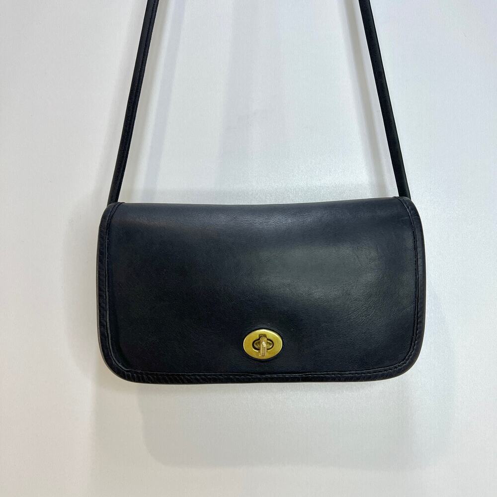 Coach Dinky Bag 9375 Leather Navy Blue Handbag Crossbody Purse